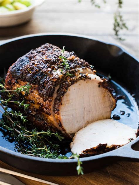 Roast Pork Loin With Balsamic Dijon Thyme Kitchen Confidante