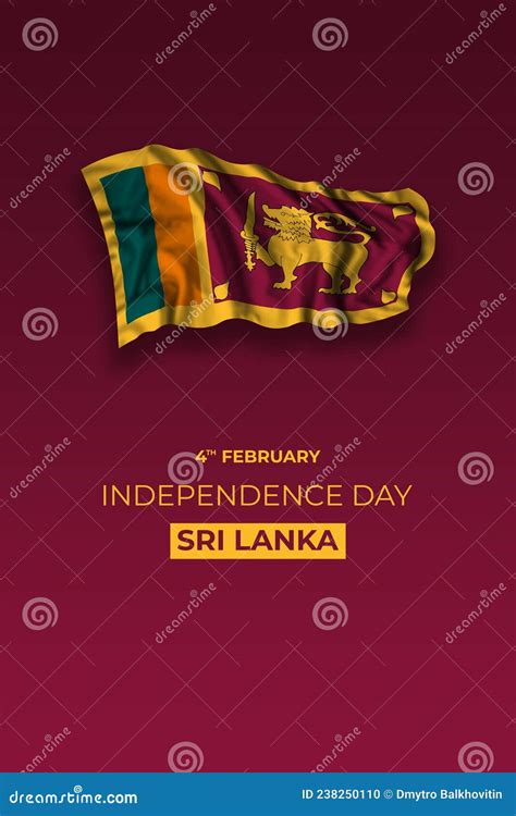 Sri Lanka Independence Day Greetings Card Stock Illustration