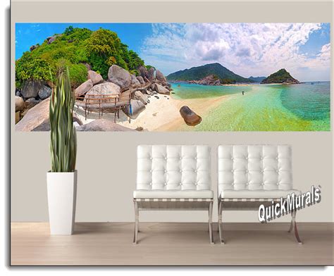 And with our peel and stick wall murals, it couldn't be easier! Tropical Beach Resort Peel And Stick Wall Mural