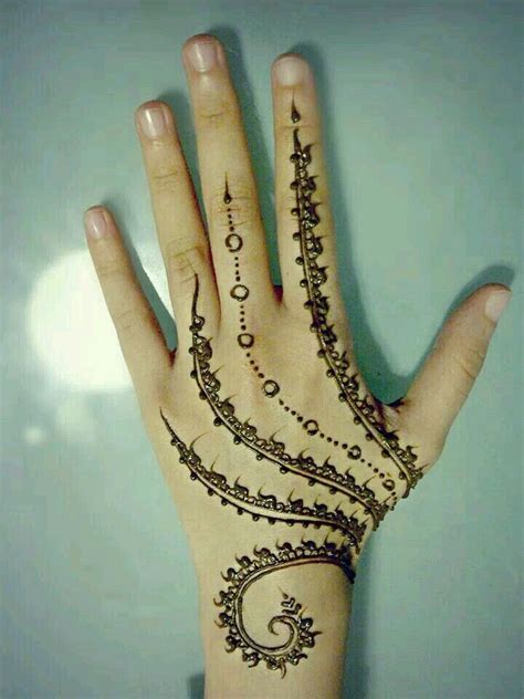 A Persons Hand With A Henna On It