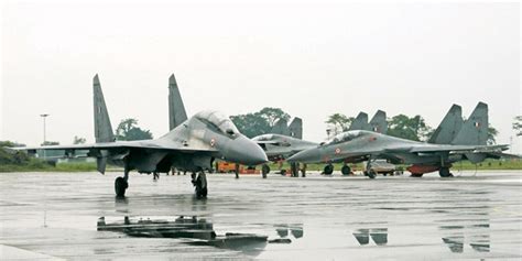 Iaf Sukhoi Su 30 Mki Fighters At Tezpur Air Force Base In Assam North