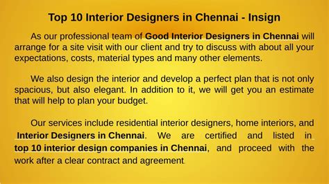 Ppt Good Interior Designers In Chennai Interiors In Chennai Insign