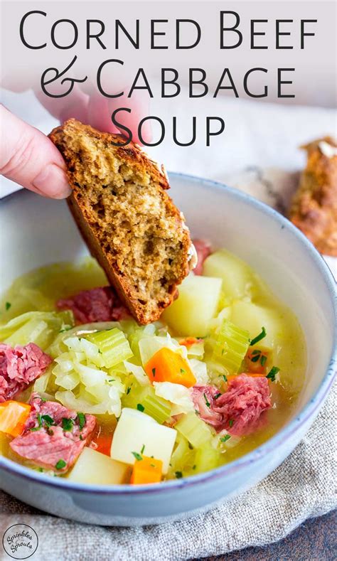 Add tomatoes, cabbage, potatoes, carrots, celery, and. This Easy Corned Beef and Cabbage soup makes the perfect St Patrick's day dinner. C… | Corn beef ...