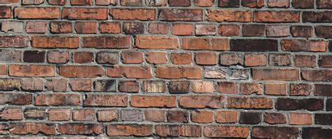 Download Wallpaper 2560x1080 Bricks Wall Brick Wall Surface Old