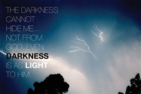 The Darkness Cannot Hide Me Blessed Assurance Dark Gods Hand