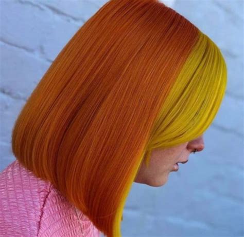try the bold color block hair color trend this summer fashionisers© color block hair