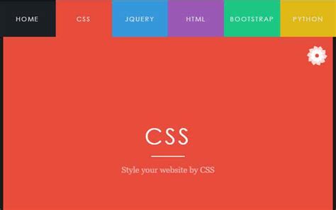 A Css Menu With Tabs Slider Live Demo