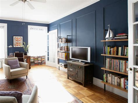 Blue Living Room With White Ceiling Hgtv