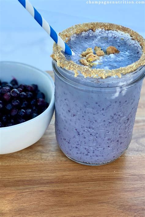 Wild Blueberry Oatmeal Smoothie Healthy Easy Delicious