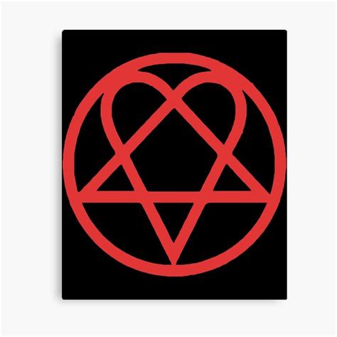 Playboi Carti Opium Heartagram Pentagram Heart Occult Satanist Canvas