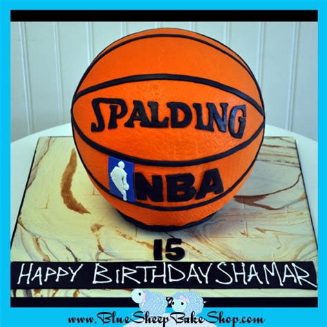 Basketball Birthday Cake Blue Sheep Bake Shop