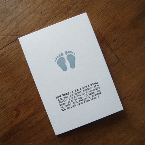 Baby Footprint Card By Made By B