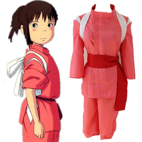 Ogino Chihiro Cosplay Costume Clothes Japanese Anime Spirited Away Cosplay Clothing On