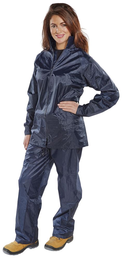 B Dri Nbdsn Nylon Rain Suit Waterproofs Navy Siis