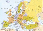 Mapa Politico de Europa Grande Con Breve Descripción Geografica