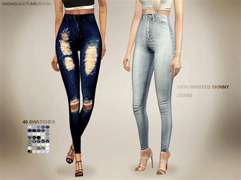 High Waisted Skinny Jeans Sims 4 Cc Sims Where Womans