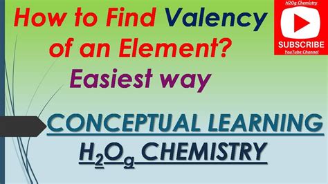 How To Find Valency Of An Element Youtube