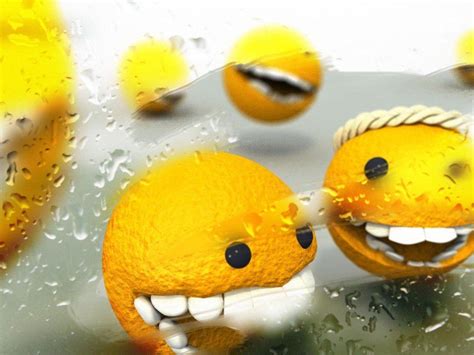 Smiley Mischievous Orange 3d Smileys Going Nuts Funny Wallpapers