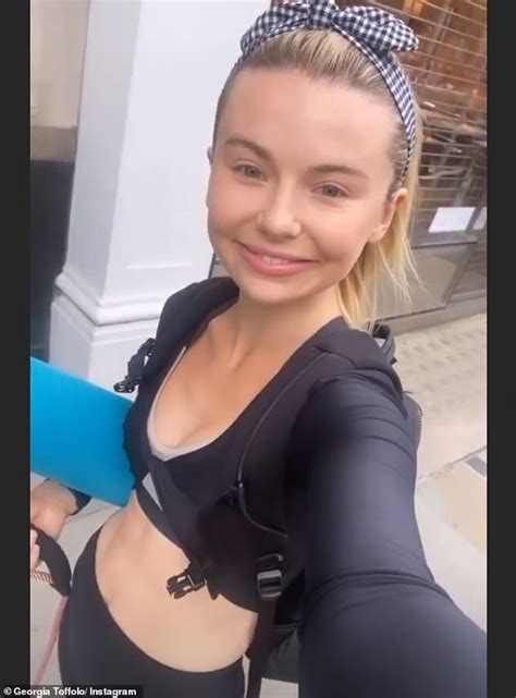 georgia toffolo gets put through her paces during gruelling workout at local park daily mail