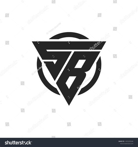 Sb Bs Triangle Logo Circle Monogram Vetor Stock Livre De Direitos