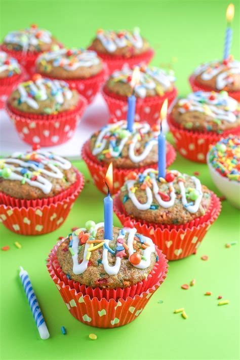 Birthday Cake Muffins Recipe Easy Sprinkle Breakfast Sweets