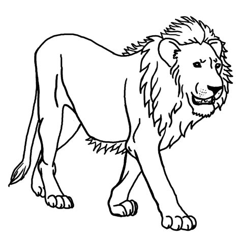 Lion free to color for children - Lion Kids Coloring Pages