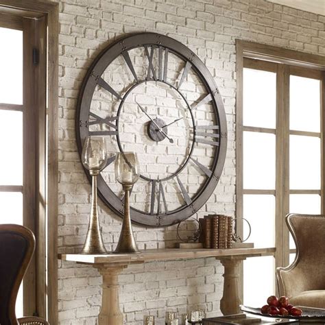 Riveting Industrial Oversized Clock Big Wall Clocks Large Wall Clock