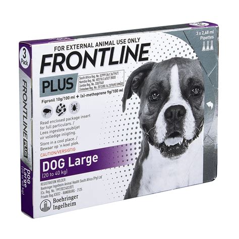 Frontline Plus 20 Kg 40 Kg Large Dogs Box Of 3 Pet Hero