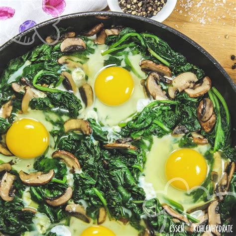 Frisch gelegte eier sind bei kühler raumtemperatur rund einen monat haltbar. Spinatpfanne mit Ei | Rezept | Rezepte, Kalorienarmes ...