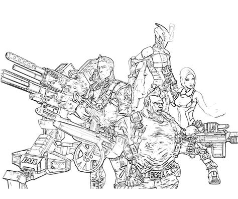 Borderlands 2 Coloring Pages Sketch Coloring Page