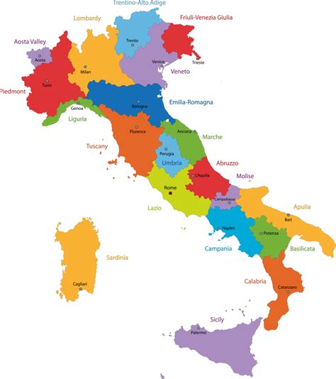 Italy blank map with regions. Italy Map and Regions | Mappe antiche, Venezia, Alto adige