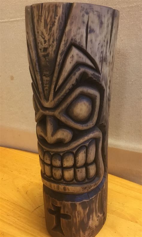 My Tiki Dremel Wood Carving Wood Carving Art Wood Art Tiki Man Tiki Tiki Tiki Faces Tiki