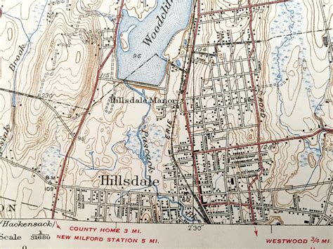 Antique Park Ridge New Jersey 1939 Us Geological Survey Map Etsy