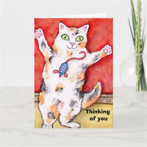 Thinking Of You Cat Greeting Card