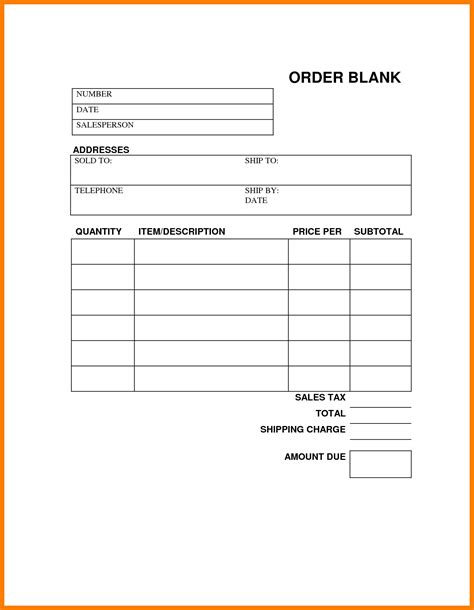 Editable Order Form Template Product 653 Pink 3 9 Best Images Of Free