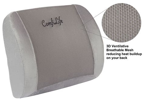 Galleon Comfilife Lumbar Support Back Pillow Office Chair And Car Seat Cushion Memory Foam