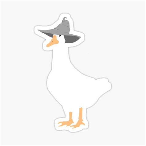 The Wizard Goose Sticker For Sale By Midnightraven01 Redbubble