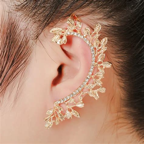 New Fashion Ear Cuff Luxury Party Jewelry Gold Silver Plated Rhinestone