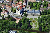 Luftbild Donaueschingen - Quelle und Quelltopf der Donau beim ...