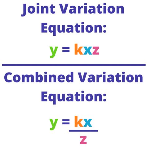 Joint Variation And Combined Variation Definitions Expii