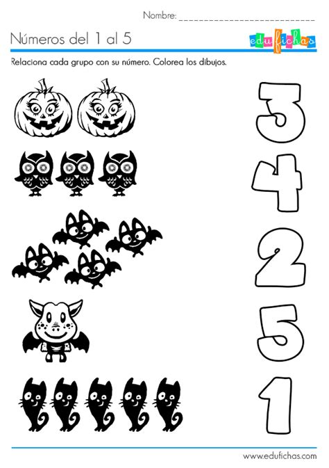 Ficha De Halloween Para Aprender Los Números Fichas Gratis