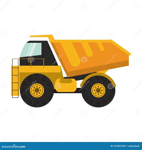 Construction Or Cargo Crane Heavy Elevating Equipment Flat Vector