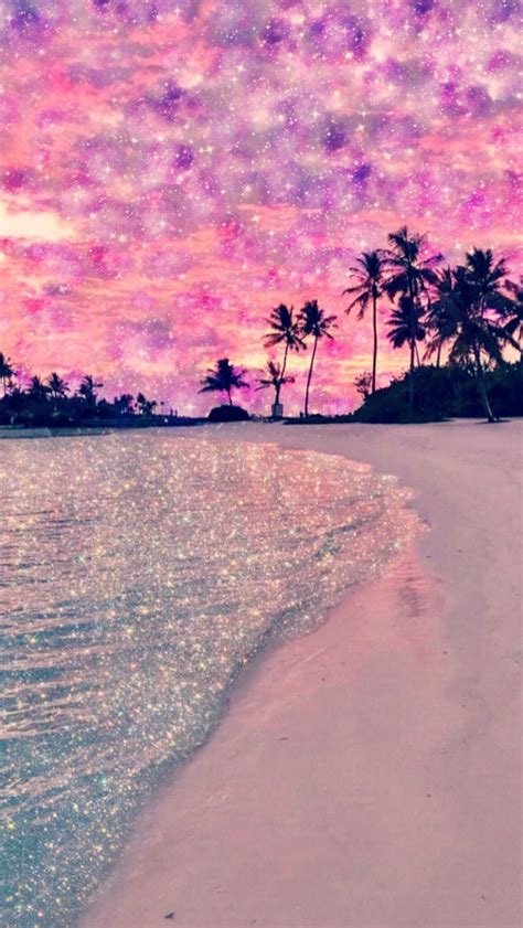 Galaxy Beach Made By Me Purple Sparkly Wallpapers