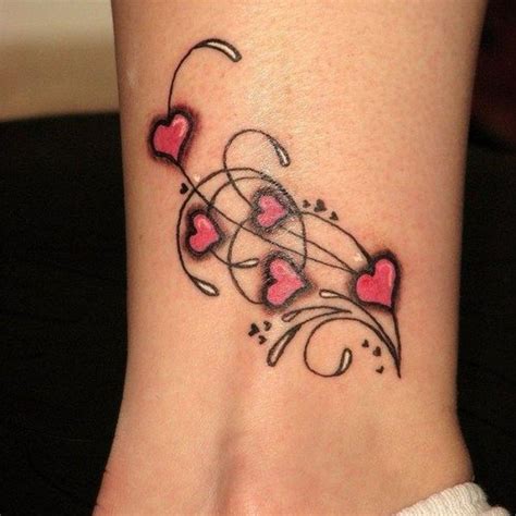 Cute Black Hearts Tattoosred Adorable Heart