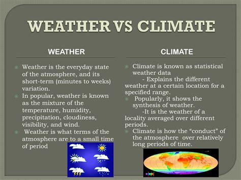 what is the difference between weather and climate ppt download zohal