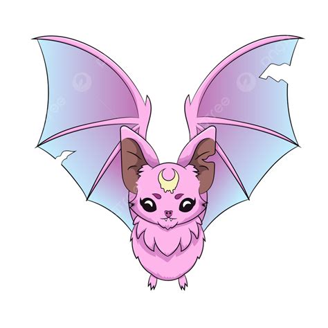 Cute Creepy Kawaii Pastel Goth Bat Colorful Horror Bats Png And