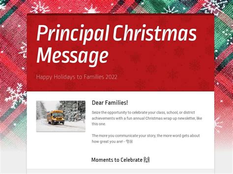 Principal Christmas Message We Ve Got A Template For That