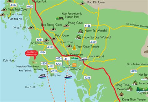 Map Of Mandawee Resort And Spa Krabi Thailand