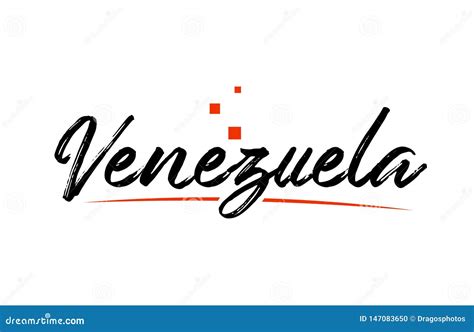 Venezuela Country Typography Word Text For Logo Icon Design Stock