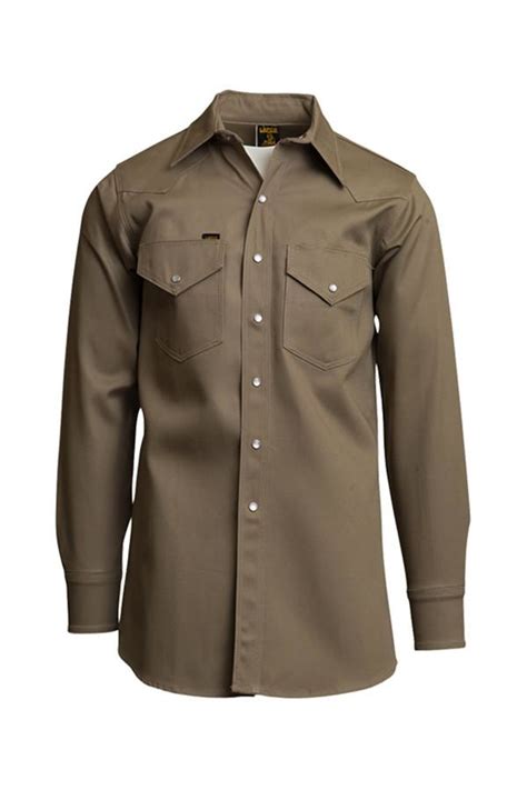 850 Mid-Weight Welding Shirt / Non-FR - Khaki - LAPCO FR Work Wear 